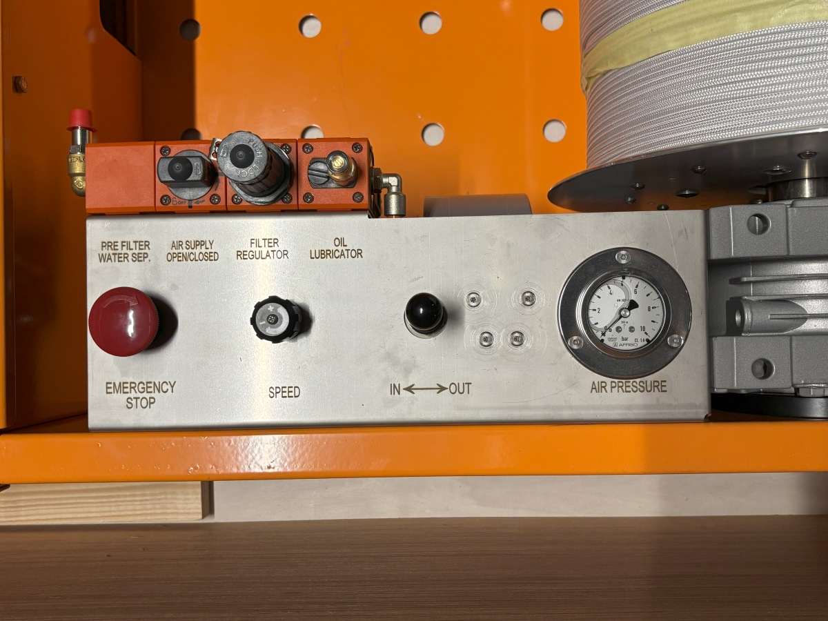 Air winch control panel